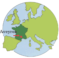 Carte de l'Aveyron